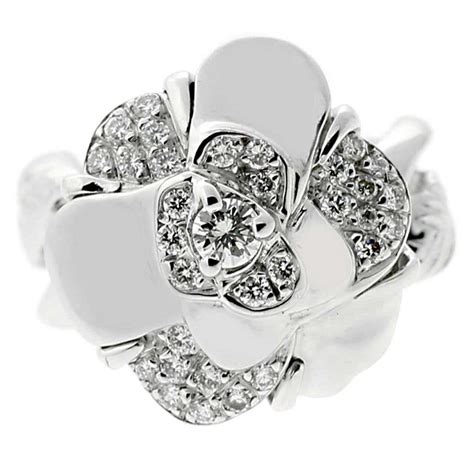 vintage chanel flower ring|authentic Chanel rings.